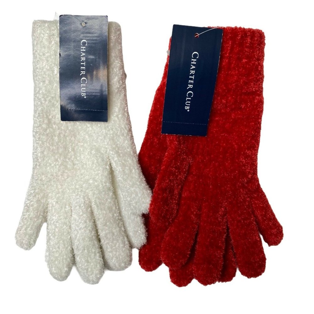 Charter Club Super Soft Chenille Gloves Lot of 2